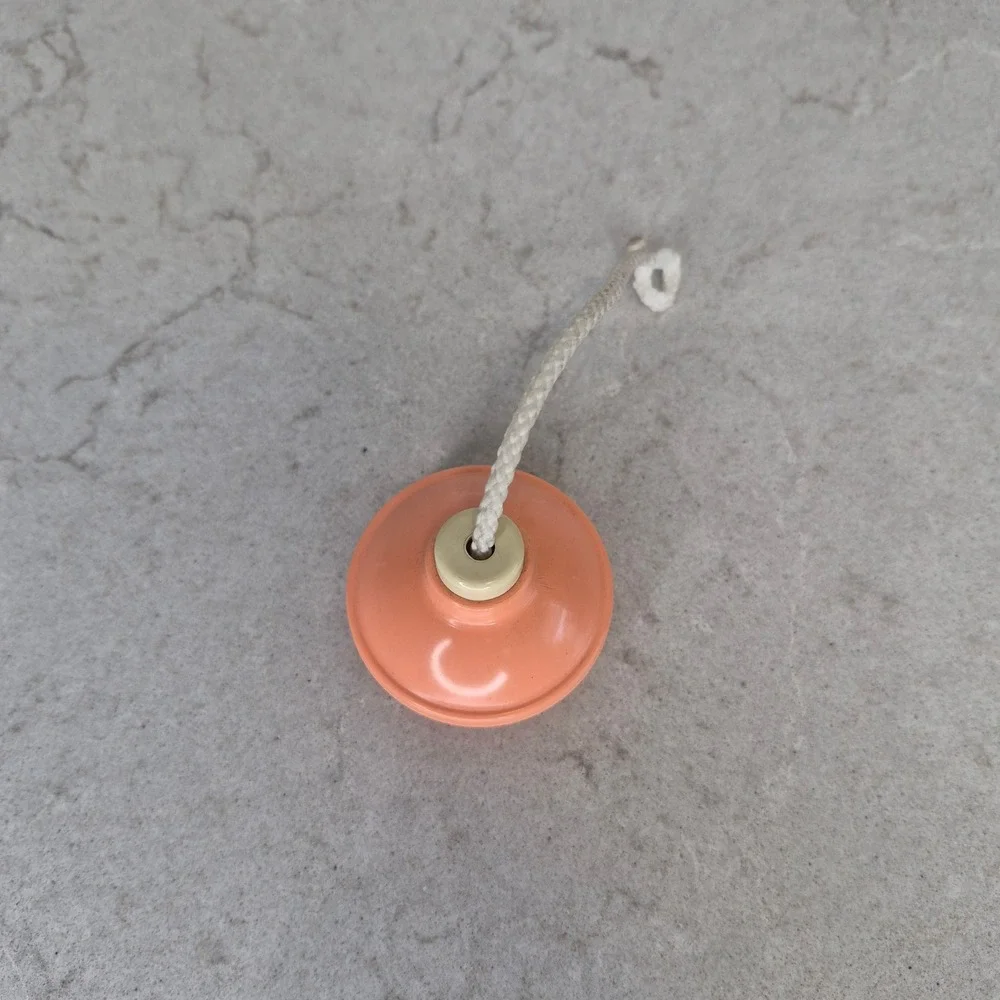 Little Tikes Blue Roof Dollhouse Chandelier Hanging Light Peach Vintage